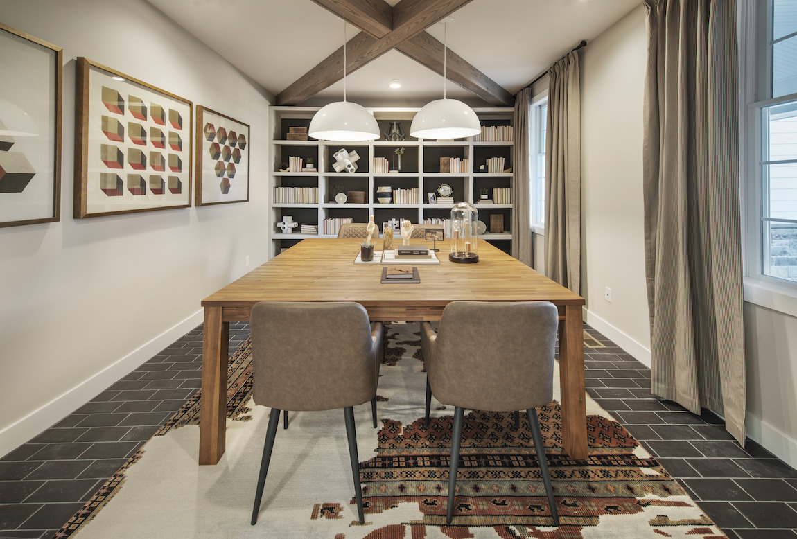 Home study with large workspace