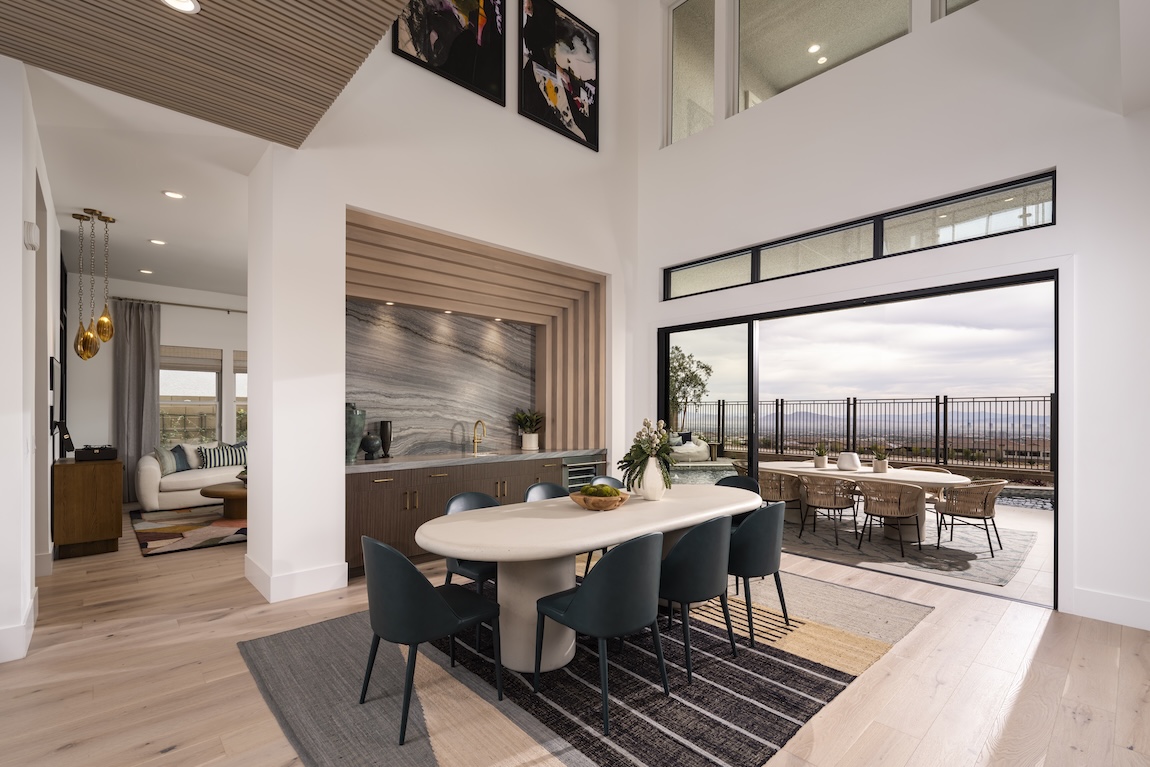 dining space with access to outdoor living space