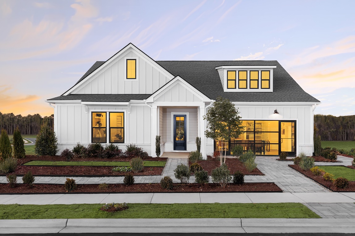 modern farmhouse exterior quick move-in home in North Carolina