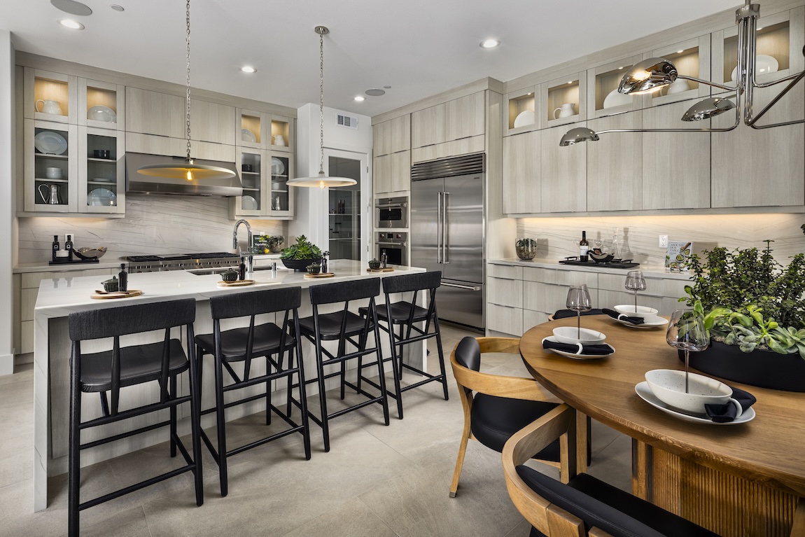 Modern kitchen design in Irvine, California at Elevate by Toll Brothers at Great Park Neighborhoods