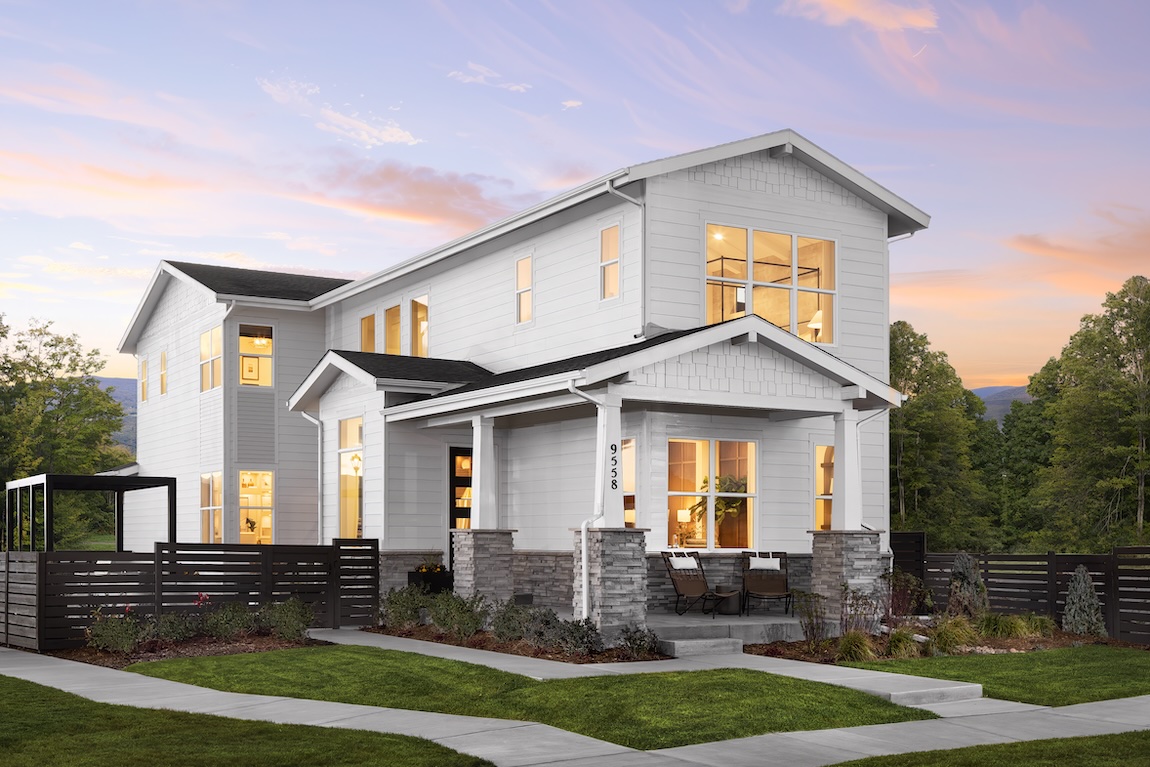 Rustic modern farmhouse exterior in Colorado Springs, Colorado